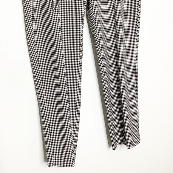 Joie Black And White Gingham Trouser Pants Waist Tie Belted 10 - Picture 4 of 10